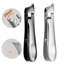 Callus Shavers Designa stor öppning Cowhorn Nail Clippers Oblique Mouth rostfritt stål Clipper Cutter 231007