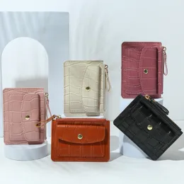 Luxurys Designers Moda Couro Dobrável Carteira Bonito Moeda Bolsa Mulheres Titular de Cartão de Crédito Bolsa Multi-Função Saco de Cartão Zipper Coin Wallet Multi-Cartão Slot