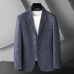 Garnitury męskie Wysokiej jakości Blazer kontraktował elegancki brytyjski styl moda na imprezę biznesową sukienkę przy imprezach biznesowych dżentelmen dżentelmen Slim Fit Coat