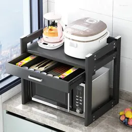 Kitchen Storage Rack Countertop Microwave Oven Integrated Household Rice Cooker Appliance Shelf Desktop Stove Pantry Organizer
