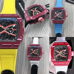 Richard''s Watch Rm67-02 Designer mechanische Skelett-Armbanduhren für Herren, luxuriöses, hochwertiges Kohlefasergehäuse, wasserdichtes Saphirglas, Hochsprung, Montre Aqtd