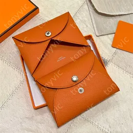 Luksusowe mini -karty uchwyty damskie projektant portfela Calvi oryginalne skórzane mini portfele Hasp Mens Fashion Monety kieszeń krótka torebka porta carte