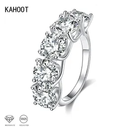 Solitaire Ring 925 Sterling Silver 255 Diamond 5 PCS Half Row Luxury Trend Fashion Men Ladies Birthday Present Wedding 231007