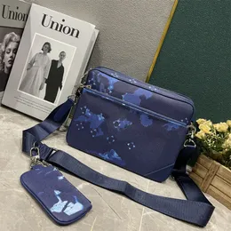 24ss new Fashion Designer bag men Messenger Crossbody bags high quality 3pcs Trio Women classic luxury tote bags wallet embossed Leather shoulder bags