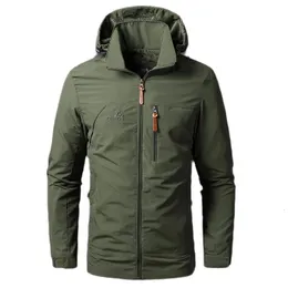 Mens Jackets Waterproof Military Hooded Jacket Windbreaker Outdoor Camping Sports Elastic Coat Male Clothing Thin Overcoat 231007