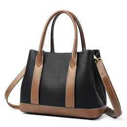 Mehrzweck-Wickeltaschen, glattes Leder, Umhängetasche, Plakette, Damen-Umhängetasche, Luxus-Handtaschen, Einkaufstasche, 25 cm, mit Box