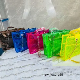 модная роскошная сумка для покупок Сумки для покупок Сумки Дизайнерские сумки Claic Печать Цветочная лазерная ослепительная цветная пляжная сумка Женская сумка из ПВХ Кошельки Прозрачные