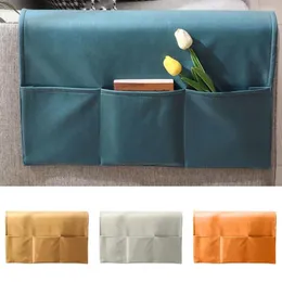 Caixas de armazenamento resistentes ao desgaste capa de sofá toalha poliéster pendurado saco multi grade design pano de apoio de braço