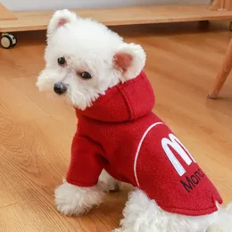 Ubrania z odzieży dla psa zima z kapturem w poniedziałek wełniany smoking ciepły płaszcz kurtki Jumpsuits Chihuahua do małego produktu stroju