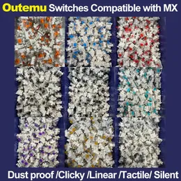 Coperture per tastiera Interruttori Outemu Meccanico Nero Blu Marrone Rosso Interruttore a chiave per prese CIY SMD Pin sottili a 3 pin Compatibile con MX 231007