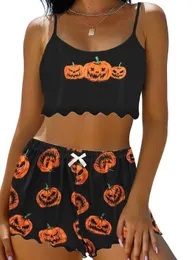 Lounge Halloween-pyjamasets voor dames: schattige en sexy lingerie, PJ-broeken en pompoen-PJ's