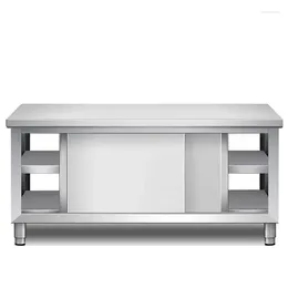 Кухонный шкафчик из нержавеющей стали для хранения овощей, разделочный стол с раздвижной дверью, разделочная доска, ресторан, столовая El