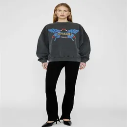 2023SS AB HARVEYセーターの女性洗濯蝶プリントプルオーバービングデザイナースウェットシャツファッションパーカー2522