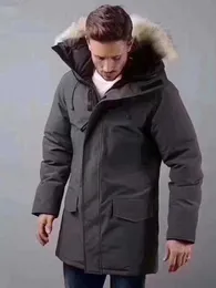 Męskie Down Parkas Nowy styl Designer Men Men Langford Parma Kurtka White Chaqueton Canadian Fabricat Outdoor Płaszcz Piumino z kapturem ciepłe Doudoune17lq