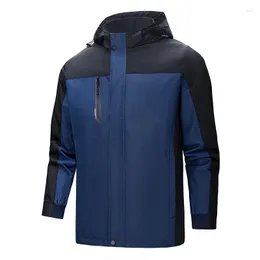 Kurtki męskie jesienne sportowe kurtka Wodoodporna wiatraka męskie płaszcze na zewnątrz swobodne płaszcze podróży plus size s-4xl