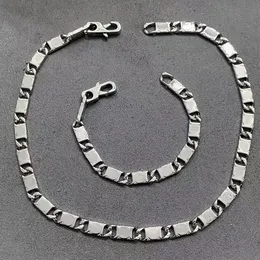 Толстая цепочка ожерелье для женщин мужчин золото серебро пара браслет колье ожерелья роскошные ювелирные изделия подарок на вечеринку хип-хоп рок-панк дизайнеры с коробкой LVS26