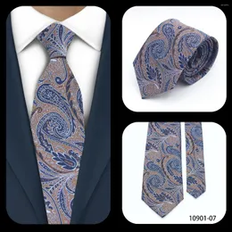 Bow Ties LYL 8CM Business Paisley Jacquard Silk Necktie Elegant Men's Tie Accessories Suit Wedding Gifts Thin For Man