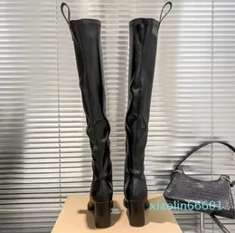 Designer Ladies Riding Boots Over Knee High Heel Fashion Boots Pointed Zipper High Sense Women's Shoes