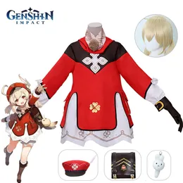 Game Klee Cosplay Genshin Impact Cosplay Costume Uniform Dress Shorts Wig Full Set Hallowen Carnival Party Costume for Womencosplay