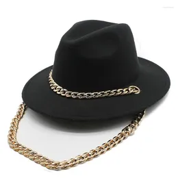 Berets męski kowbojski kapelusz luksus akrylowy akcesoria eleganckie czapki fedora dżentelmen country cap.
