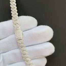 10 mm cz cyrkon Cubic Zirconia Gold Stated 925 STREBLING SREBRNY CADENA Cubana Hip Hop Naszyjnik Miami Cuban Link Chain