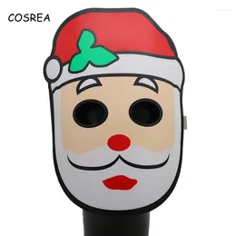 Costume à thème masque Facial du père noël, chapeau de noël pour garçons et filles, décoration pour hommes et femmes, Costumes de Cosplay