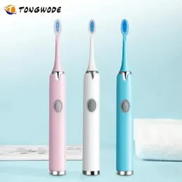 Toothbrush Tongwode Sonic Electric Toothbrush IPX7 Waterproof Adult Couple Home Use Soft Bristle Replaceable Tooth Brush Heads 231007