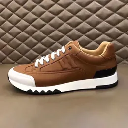 2023sCasual zapatos para hombres diseñador de lujo zapatilla de deporte suela de goma rayada genuina cuero puntiagudo corredor al aire libre tamaño38-45 jnmu000002