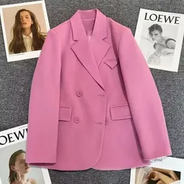 Womens Suits Blazers Pink suit female spring and fall Korean ins fashion commuting elegant small perfume design sense of hundred casual jacket 231009