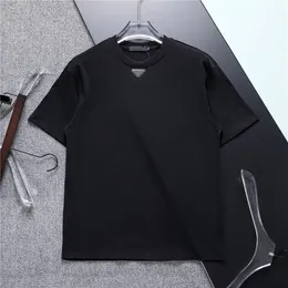 Além de tees tees masculino e feminino relaxado Triângulo Triângulo Clube de moda de algodão curta de manga curta Use preto e branco M-3xl