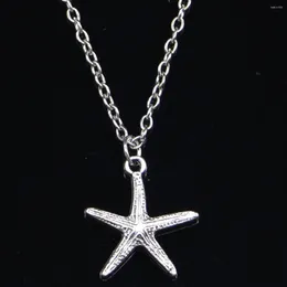 Chains 20pcs Fashion Necklace 20x18mm Starfish Pendants Short Long Women Men Colar Gift Jewelry Choker