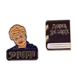 Pins Broschen So Fletch Jessica Emaille Pin Murder She Wrote Brosche Detective TV Shows Jewelry220i