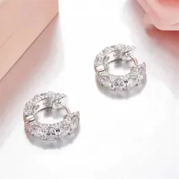 Tiff Boucle D'oreille Designer Bijoux De Luxe Mode Bijoux Féminin S925 En Argent Sterling Taille Ronde Cristal Diamant Boucles D'oreilles Polyvalent Exquis bijoux accessoire