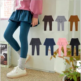 Trousers Warm Spring Cotton Autumn Winter Girl Leggings Skirt pants Cake Skirt Kids leggings Children girls Pants 3 11 Years 231007