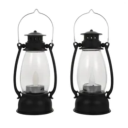 Kandelaars 2 STUKS Lantaarn Halloween Lamp Ornament Handheld Outdoor Decoraties Rekwisieten Elektronische Component Schuur