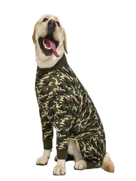 Miaododo Dog Clothes Camouflage Dog Pyjamas Jumpsuit Lätt hunddräkt onesies för medelstora stora hundar tjejskjorta 2011091717954