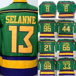 1993 CCM Hockey Retro 44 Fulton Reed Jerseys Retire 33 Greg Goldberg 66 Gordon Bombay 99 Adam Banks 96 Charlie Conway 21 Dean Portman Vintage Classic Movie Green