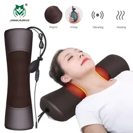 Massageando Travesseiros de Pescoço JinKairui Massageador de Pescoço Cervical Reparação de Coluna Massagem Travesseiro Infravermelho Compressa Airbag Vibração Ímã Terapia Cuidados de Saúde 231009