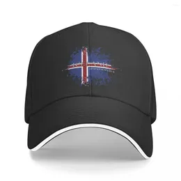 Ball Caps Iceland Vintage Grunge Flag Cap Baseball Custom Ny Hat Female Men's