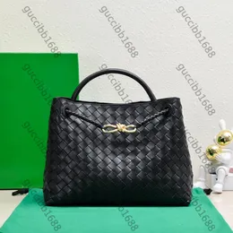 12a definitiv Spiegelqualität Designer Medium mittlerer Andiamo -Einkaufstaschen Frauen intrecciato Leder ein Einkaufstasche Gewebe Hobo Luxurys Handtaschen kleine Geldbörse Schultergurtbeutel