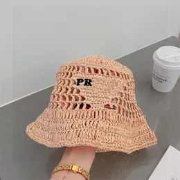 Rafia Straw Bucket Hat Cap for Men Woman Classic Beach Holiday Bealle Casquettes Fisherman Buckets Hats Patchwork Caps Summer