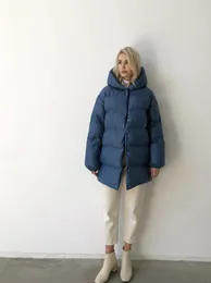 Women Down Parkas Women Winter Ournteat Płaszcz Stylowy Gruby Fluff Pucha Parka Wody Water Cureware 231009