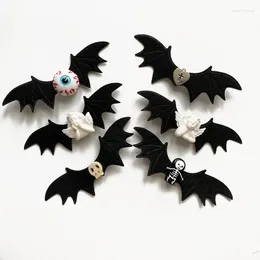 Haarschmuck Muweordy Halloween Fledermausflügel Form Haarnadel Gothic Kinder Weiblich Clip Kopfschmuck Punk Für Spukhaus Party Kopfdekoration