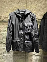 Diseñador de chaquetas para hombres Autumn e invierno Marca de lujo para hombres Fashion Fashion Patchwork Matchwork Cargo Coata de alta calidad Black 76Zl