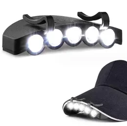 5 LED Cap Light White Light LED Clip Hat trim Flashlight headlamp for Camping Hiking Fishing Running