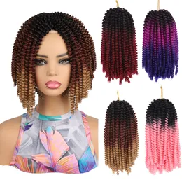 Synthetic Hair Spring Twist Hook Hair Braid Dreadlocks 100g1B# 1BT30# 1BT27# 1BTPINKTBLUE2