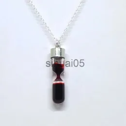 Pendant Necklaces Vampire Tooth Shape Glass Fang Potion Blood Bottle Pendant Necklace Fake Blood Bottle Gothic Dracula Jewelry Halloween x1009