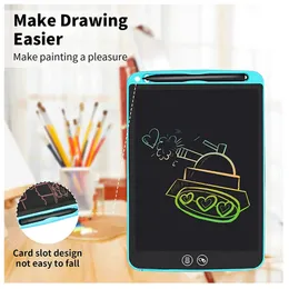 Clipboards 10 Inch Colorful Drawing Board Correctable LCD Writing Tablet Doodle Pad Partially Erasable Painting Electronic Hand Writing Pad 231009