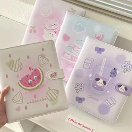 Annan heminredning IFFVGX A5 Binder Pocard Holder Kpop Idol Po Album Kawaii Cat Bear Pocards Collect Book Cards Storage School Stationery 231009