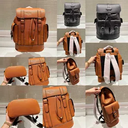 brown designer bag luxury backpack men back pack purse leather travel backpacks rucksack women book bag Large School Bags Designers Backpack 230801